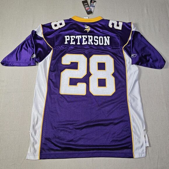 Reebok On Field Minnesota Vikings Adrian Peterson #28 Jersey Size L NWT *FLAWED* - Picture 4 of 9